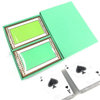  Cartes à jouer imperméables en plastique 100% de divertissement fait sur commande de cartes de poker de double boîte
