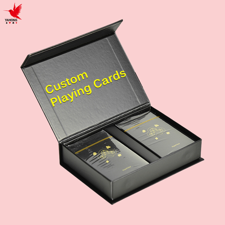 Cartes à jouer personnalisées de cartes de poker à double boîte 