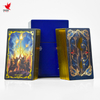 Cartes à jouer de jeu de Tarot Oracle à bord doré, imprimées sur mesure, cartes de Tarot en plastique personnalisées avec Logo personnalisé