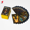 Cartes à jouer de jeu de Tarot Oracle à bord doré, imprimées sur mesure, cartes de Tarot en plastique personnalisées avec Logo personnalisé