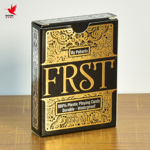 Impression personnalisée 100% cartes de jeu de poker imperméables et durables en plastique